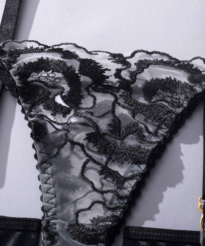 Black Lace Garter Belt Lingerie