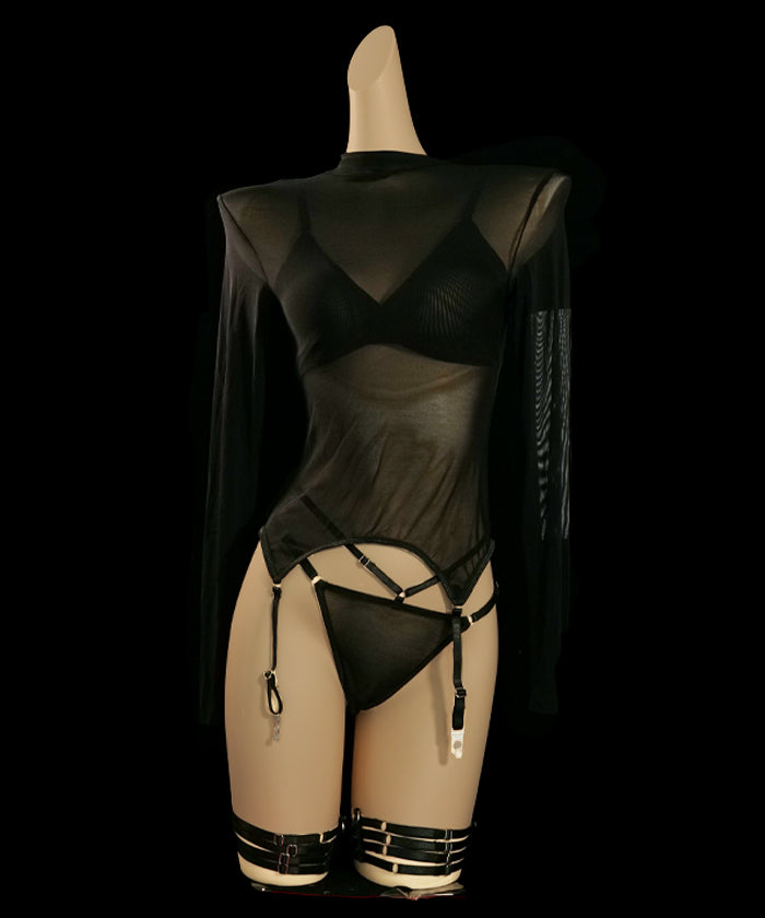 Black_Transparent_Bodysuit_Garter_Lingerie_2