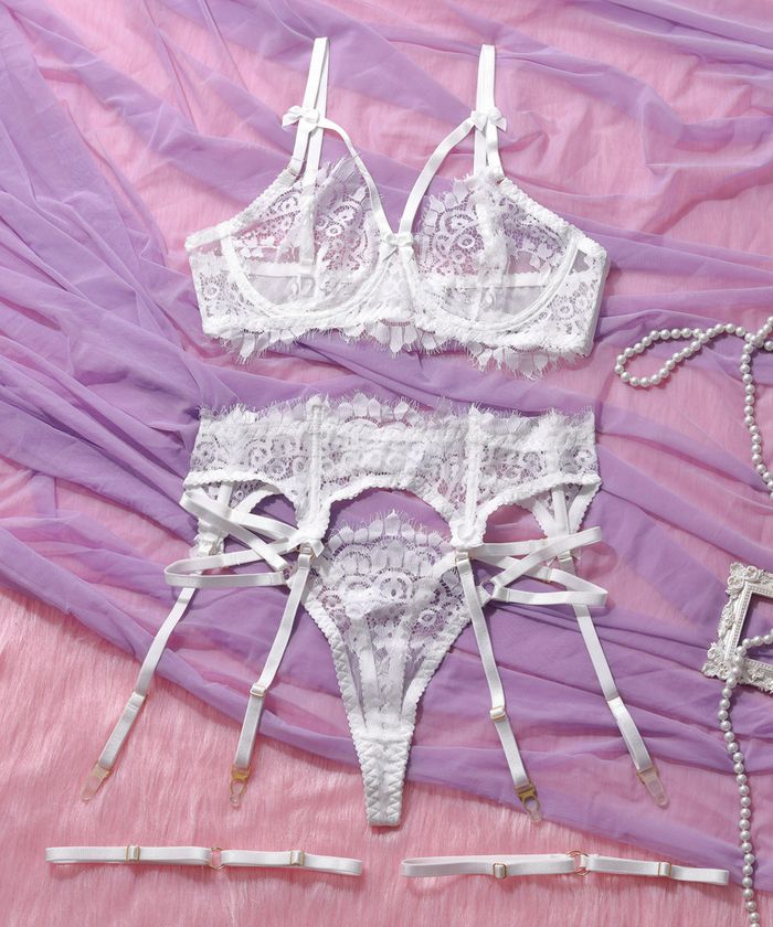 Cutout Lace Garter Lingerie