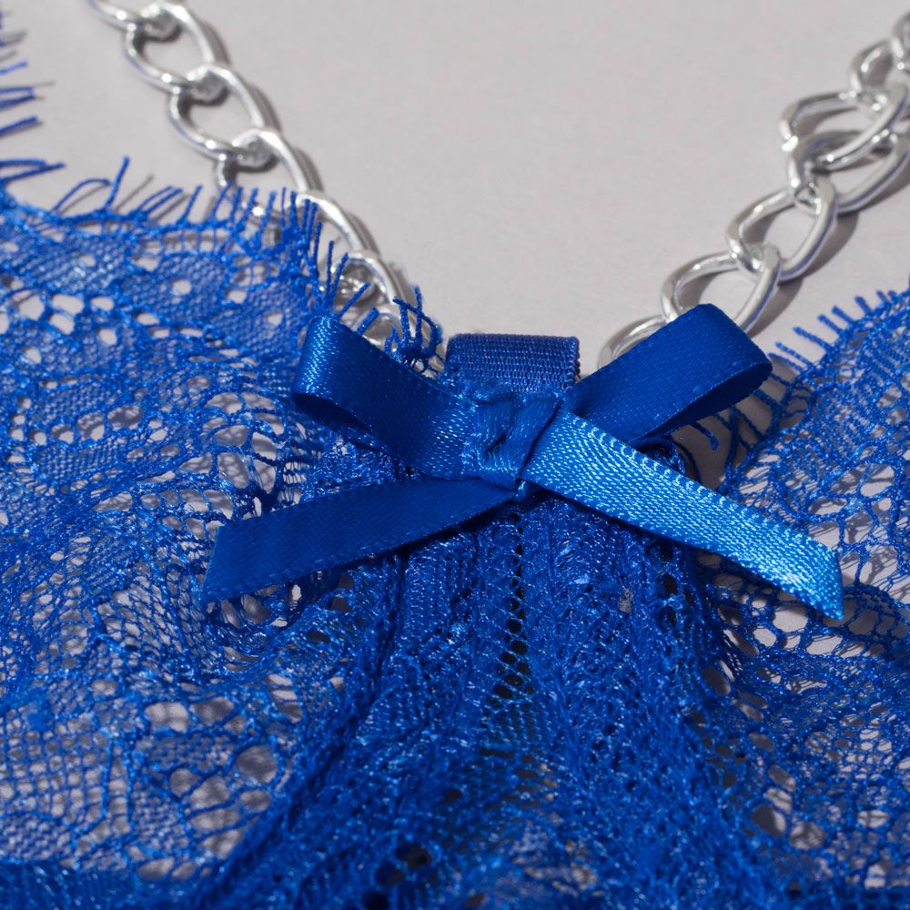 Feather Lace Chain Underwire Lingerie