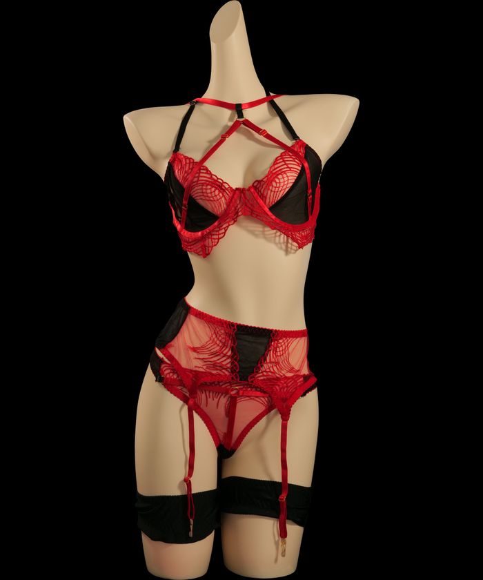 Lace Strappy Halter Lingerie (1)