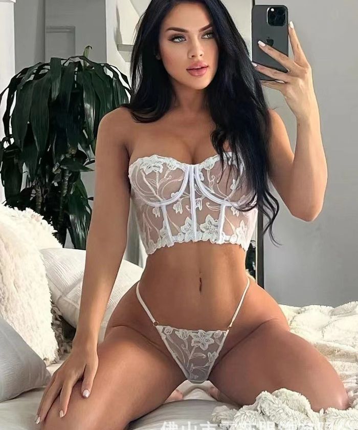 Sheer Embroidered Strappy Lingerie