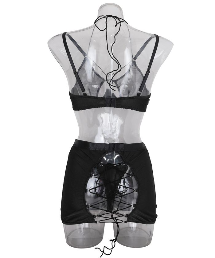 Sheer Mesh Mini Skirt Lingerie