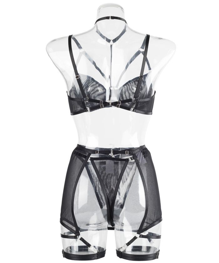 Strappy Mesh Choker Lingerie