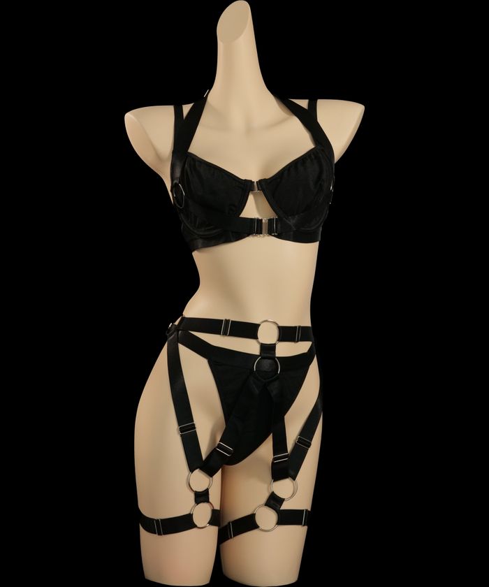 Strappy Harness Bra Lingerie (1)